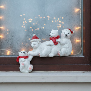 Figurines de Père Noël nain en résine créatives pour jardinage miniature de table, avec motif pull de Père Noël, pour l'hiver - Product Image 3