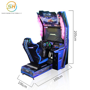Le premier jeu de course compétitif en ligne au monde : Thunder <span class=keywords><strong>Racing</strong></span> G, une machine de jeu d'arcade de course dynamique. - Product Image 6