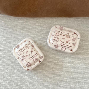 Para AirPods 1/2/3/4/Pro/Pro2 Coffee Bread Style Case Square Shape Soft TPU Material Funda protectora - Product Image 4