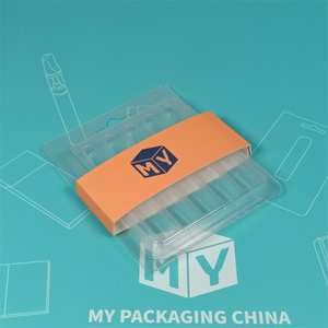 Proveedor OEM personalizado doble impreso Pre Clamshell Slide Blister embalaje plástico rollo bandeja blíster Insertar <span class=keywords><strong>tarjeta</strong></span> caja de embalaje - Product Image 4