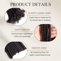 Estensioni Dreadlock 100% Morbide Afro Kinky in Capelli Umani Veri, Trecce all'Uncinetto Naturali per Ingrosso