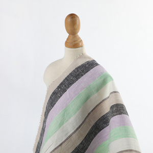 Trung Quốc Linen <span class=keywords><strong>Viscose</strong></span> Linen Rayon sợi nhuộm sọc dệt vải cho phụ nữ của quần váy váy - Product Image 6