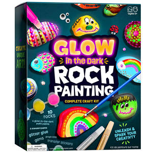 Kit per Dipingere Rocce per Bambini, Vernice Fluorescente, <span class=keywords><strong>Arte</strong></span> e Artigianato, Regalo Creativo per Ragazzi e Ragazze dai 4 ai 12 Anni, Kit per Attività Artigianali - Product Image 1