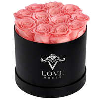 Style populaire cadeau de mariage pour fleur de luxe boîtes à chapeau rondes/Alibaba fournisseur d'or