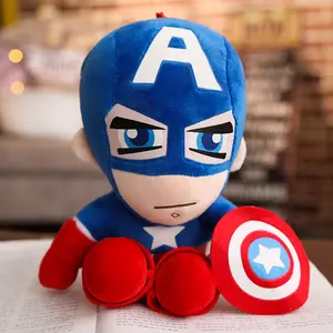 Günstige Großhandel Beliebte Film Cartoon Charakter Puppen Fledermaus Eisen Spider Man Super Hero Plüschtiere für Kinder Geschenke