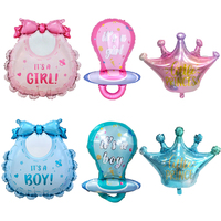 Ballons en aluminium gonflables en forme de bébé garçon ou fille, roses et bleus, pour fête de révélation du sexe - Vente en gros