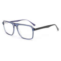 Montures de lunettes carrées en acétate unisexes WFD-F3006 en gros pour tous les visages avec lunettes de lunettes Spring Temple