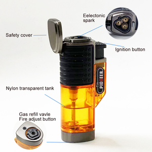 Bật lửa xì gà bằng nhựa ba tia lửa phổ biến, bán buôn số lượng nhỏ, quà tặng - Product Image 3