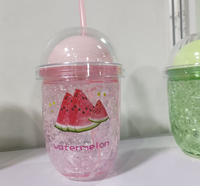 Bouteille d'eau mignonne avec couvercle dôme et paille, 350ml/500ml, pour enfants, cadeau de fête, usage quotidien