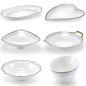 <b>Melamine</b> Tableware Set Oval Heart Triangular <b>Bowls</b> Plate Durable Hotel Food Daily Use - Product Image 1
