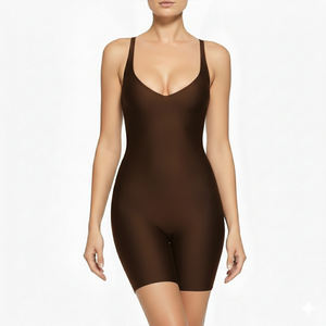 ชุดกระชับสัดส่วนแบบซีทรู ระบายอากาศได้ดี เป็นมิตรกับสิ่งแวดล้อม แห้งเร็ว ผลิตจากผ้าสแปนเด็กซ์/ไนลอน คอวี เซ็กซี่ กระชับรูปร่าง ระดับปานกลาง - Product Image 4