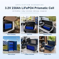 Cellules de batterie prismatiques LiFePO4 de qualité A 3,2 V 230 Ah pour système de stockage d'énergie solaire, expédiées depuis l'entrepôt européen