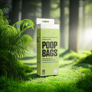 Eco-Friendly Biodegradable <b>Compostable</b> Dog & Cat Poop <b>Bags</b> with Custom Label BPI Certified Simple Waste Disposal - Product Image 1
