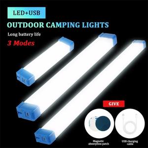 Lámpara LED recargable por USB, luces de emergencia portátiles, tubo LED, linternas para exteriores, luz magnética, linterna, lámpara de Camping, 17cm, 32cm - Product Image 2