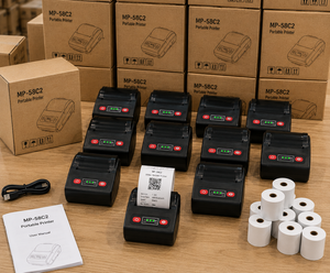 เครื่องพิมพ์ฉลากความร้อนพกพาขนาดเล็ก รุ่น MP-58C2 ของแท้ใหม่ ขายส่ง ความละเอียด 203DPI ไม่ต้องใช้หมึก แบตเตอรี่ 2000mAh - Product Image 4