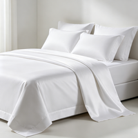 Parure de lit tissée de luxe haut de gamme personnalisée 4 pièces 100% coton égyptien 300TC King Hotel avec drap-housse, taie d'oreiller et housse de couette