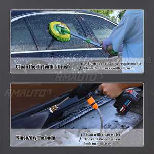 ปืนฉีดน้ำแรงดันสูงไร้สาย 100 บาร์ 2000 วัตต์ สำหรับล้างรถยนต์ พร้อมเครื่องทำโฟม ใช้กับแบตเตอรี่ Makita 18V - Product Image 3