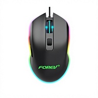 Ratón para Juegos con Sensor Óptico USB FV-Q7, Cableado, Retroiluminación de Arcoíris, para PUBG, Cibercafés y Torneos de Deportes Electrónicos