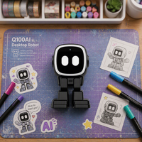 KI-Emotionaler Begleiterroboter, Touchscreen, TFT-Display, WLAN, Sprachkommunikation, Übersetzung, Lernfunktionen, Wecker, KI