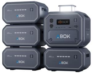 ABOK US EU Warehouse 2500W Portable Solar <b>Generator</b> Expandable To 10800Wh LiFePO4 <b>Power</b> Station With Solar Panels for Home Use - Product Image 1