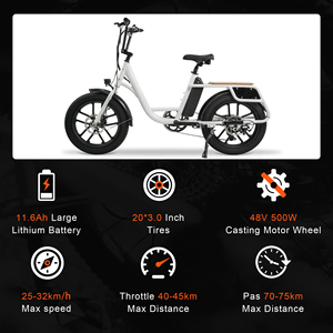 Triciclo Eléctrico Greenpedel de Alto Rendimiento con Llantas Gruesas de 20 Pulgadas, <span class=keywords><strong>E</strong></span>-Trike en Venta, Bicicleta Eléctrica de Carga de Alta Velocidad - Product Image 6