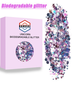 Glitter Vegano Biodegradable Grueso, Color Morado, Rojo y Verde, Glitter Ecológico, Glitter Facial, Glitter para Festivales, Color Personalizable - Product Image 1