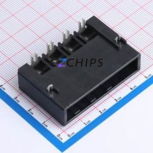 HC-10.16-4AW-05 Wire-to-Board Pin Header Bent Lead Through Hole,P=10.16mm Connector 1x4P 10.16mm Right Angle Insert 4P - Product Image 1