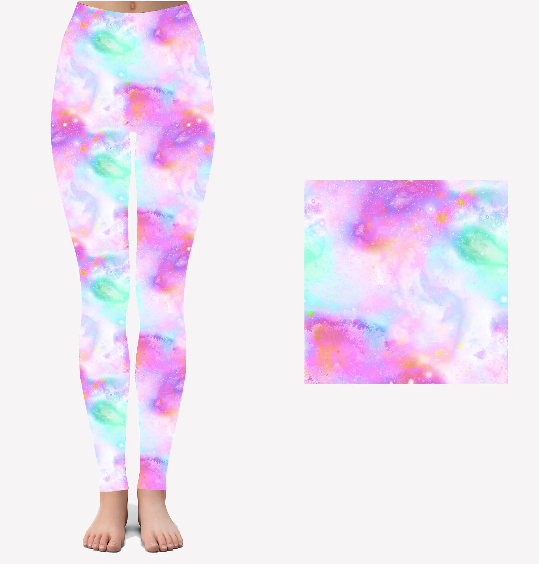92% polyester 8% spandex yoga waist Marble Galaxy print Printed Buttery Soft Summer full Fitness Women's Leggings
