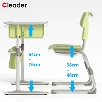 Ensemble bureau et chaise pour étudiants, design ergonomique avec structure en acier pour mobilier de classe moderne au collège, nouveau style
