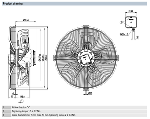 ebm-papst S4D630-BB03-10 630mm AC Axial Fan Heavy Duty Industrial Ventilation Cooling Fan for HVAC and Cooling Tower Systems - Product Image 3