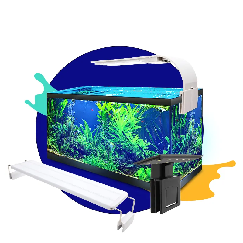 Senzeal Led Aquarium Lighting Super bright X5 Clip-on Slim Aquarium Lamp Fish LED 220V/110V Fish Tank LED Light Lamp