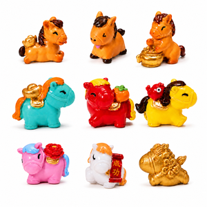 Statuette di Cavalli in Resina Assortite all'Ingrosso, Ornamenti Portafortuna dello Zodiaco Cinese per Micro Paesaggi, Decorazioni per la Casa e Fai da Te - Product Image 1