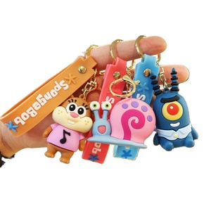 Cartone animato carino partito <span class=keywords><strong>SpongeBob</strong></span> SquarePants portachiavi creativo stella granchio Boss portachiavi uomo e donna ciondolo borsa - Product Image 1