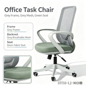Ergonomic Mesh <b>Office</b> <b>Chair</b> Mid Back <b>Swivel</b> Computer <b>Chair</b> with Fixed Armrest Tilt Green Seat 37733-LJ-9020B - Product Image 2