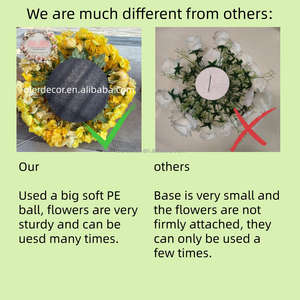 Op maat gemaakte balvormige kunstbloemenarrangementen van koninklijkblauwe zijde, als middelpunt voor bruiloftsdecoratie - Product Image 4