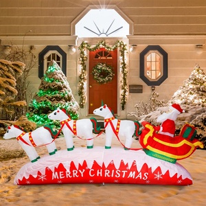 Venta al por mayor 3,3 M decoración de <span class=keywords><strong>Navidad</strong></span> al aire libre inflable Led Santa <span class=keywords><strong>Reno</strong></span> Patio de <span class=keywords><strong>Navidad</strong></span> inflables para interior al aire libre - Product Image 3