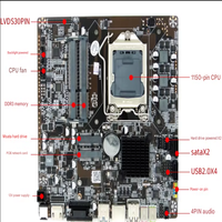 Motherboard Intel H81 Baru LGA1151 Antarmuka SATA Grafis Terintegrasi Faktor Bentuk ITX 8GB DDR4 untuk Server/Workstation