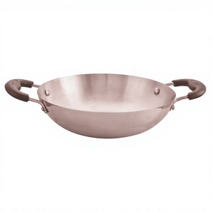 Cuivre martelé Kadai king International Cuivre Acier Indien Bol de service Cuivre Acier inoxydable Mini Plat de service - Product Image 1