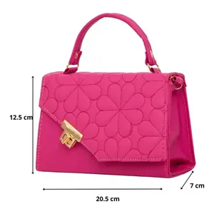 Sac bandoulière vintage Fana pour femme en PU, motif floral, étanche, avec fermeture à boucle rotative, pour usage quotidien, style estival - Product Image 3