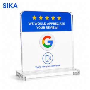 Soporte NFC SIKA para reseñas <span class=keywords><strong>de</strong></span> Google, tarjeta <span class=keywords><strong>de</strong></span> reseñas sin contacto con código QR, letrero <span class=keywords><strong>de</strong></span> reseñas sin contacto para mostrador <span class=keywords><strong>de</strong></span> <span class=keywords><strong>restaurante</strong></span>, cafetería, salón, comercio minorista - Product Image 2