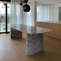 Table en pierre polyvalente KT STONE – Matériau massif, placement stable, mobilier pratique pour appartement, villa, salle à manger – Marbre