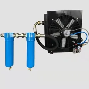 Industrial compressor parts 6m3/min 10bar oil cooler after cooler with fan assembly