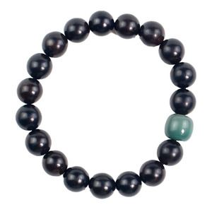 Ebony Wood <b>Beads</b> <b>Bracelet</b> 10mm Single Strand Unisex Everyday Wear - Product Image 5