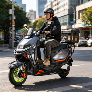มอเตอร์ไซค์ความเร็วสูง 60V 72V 1500W 2000W สำหรับผู้ใหญ่ ใช้ในเมือง พร้อมกล่องเก็บของด้านหลัง มอเตอร์ 1500w 72v 32ah - Product Image 4