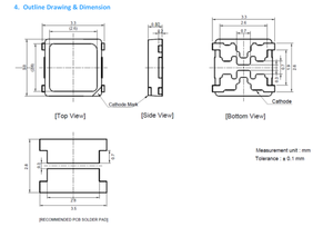 Diodos LED de potencia media 3V 0,2 W 0,5 W 3030 LM301H EVO Mint White SPMWHD32AMH0XAMAPL - Product Image 4