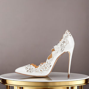 <span class=keywords><strong>Scarpe</strong></span> eleganti <span class=keywords><strong>da</strong></span> <span class=keywords><strong>donna</strong></span> con spillo a fiore di colore bianco alla moda con cinturini alla caviglia accessori per abiti <span class=keywords><strong>da</strong></span> <span class=keywords><strong>sera</strong></span> - Product Image 1