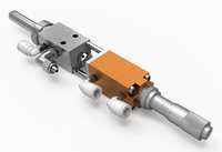 Tête de distribution à valve de pulvérisation pour machines de revêtement, pour la distribution de colle de précision et la peinture à triple protection, à atomisation circulaire