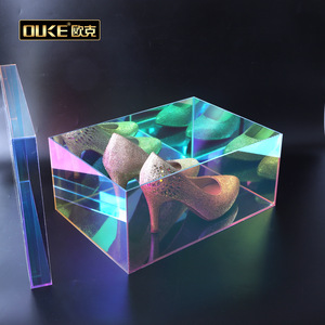 Tùy chỉnh chất lượng hàng đầu mô hình cầu vồng Acrylic Giày hiển thị hộp màu Acrylic Hộp - Product Image 2
