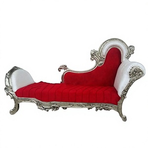 Sofá de boda real, mueble de dos plazas de Metal y latón, chapado en oro, italiano, para boda - Product Image 1