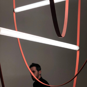 Lustre en cuir en gros, <span class=keywords><strong>tube</strong></span> en <span class=keywords><strong>verre</strong></span>, <span class=keywords><strong>suspension</strong></span> pour salon, villa, café, restaurant, escalier - Product Image 5